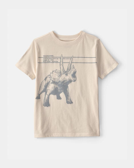 Boys Triceratops Dinosaur Graphic Tee - Cream | Carter's Inc