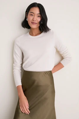 Ivory Cashmere Crewneck Sweater | Tuckernuck (US)