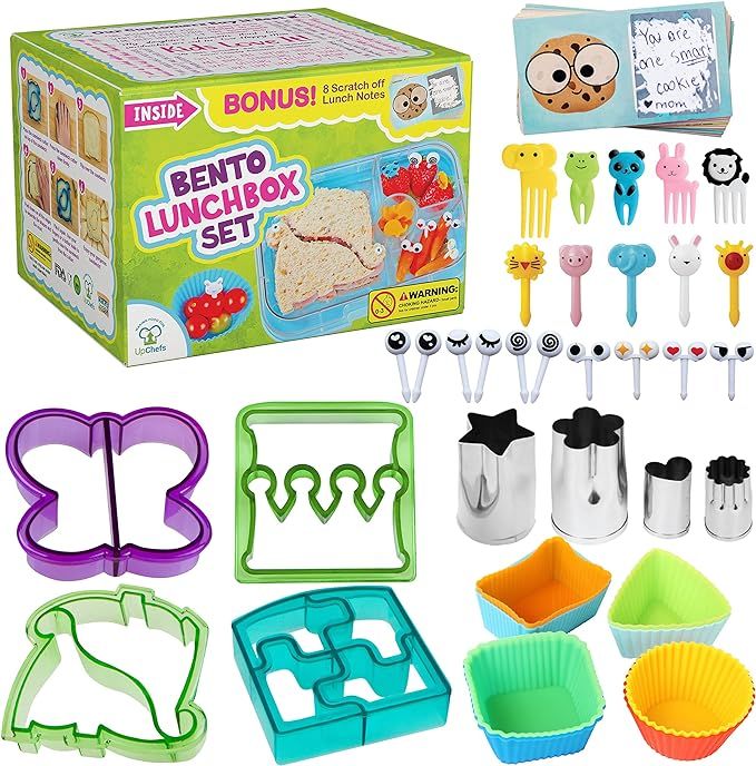 Complete Bento Lunch Box Supplies and Accessories For Kids - Sandwich Cutter and Bread Crust Remo... | Amazon (US)