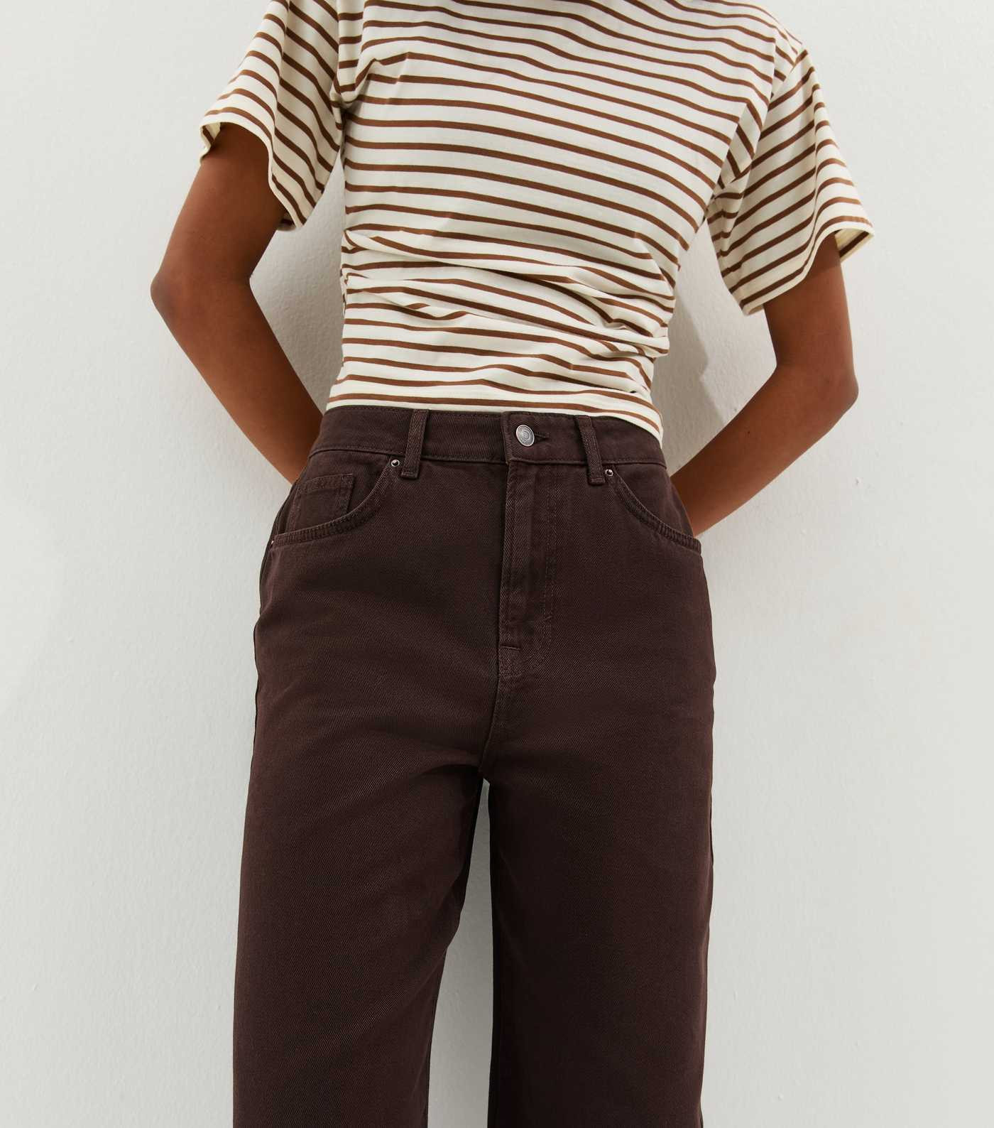Dark Brown Barrel Leg Jeans | New Look | New Look (UK)