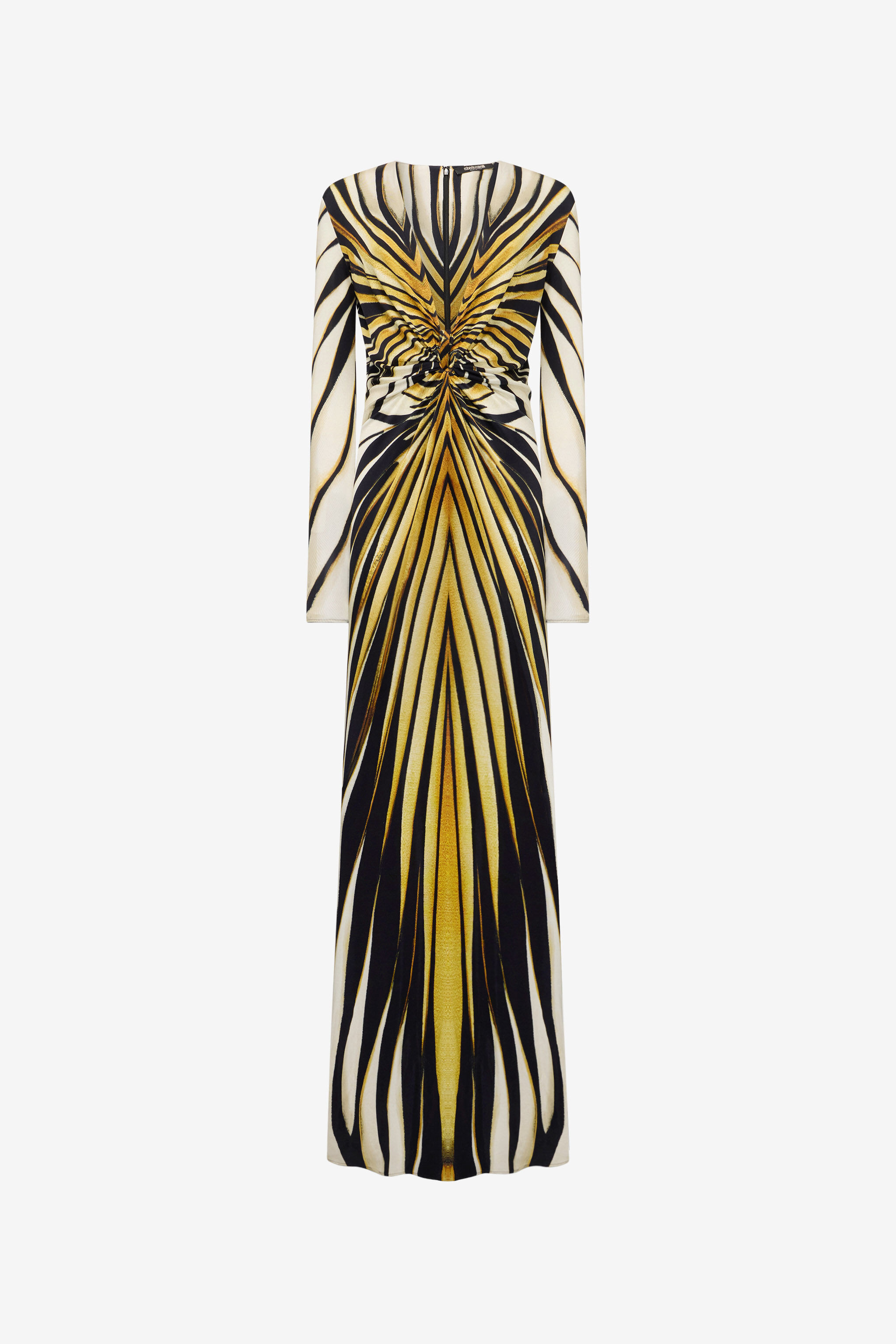 Ray Of Gold Print Maxi Dress | Roberto Cavalli