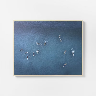24"x30" Ocean Surf Framed Canvas - Threshold™ designed with Studio McGee | Target