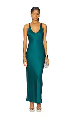 L'AGENCE Akiya Tank Dress in Ocean Teal from Revolve.com | Revolve Clothing (Global)