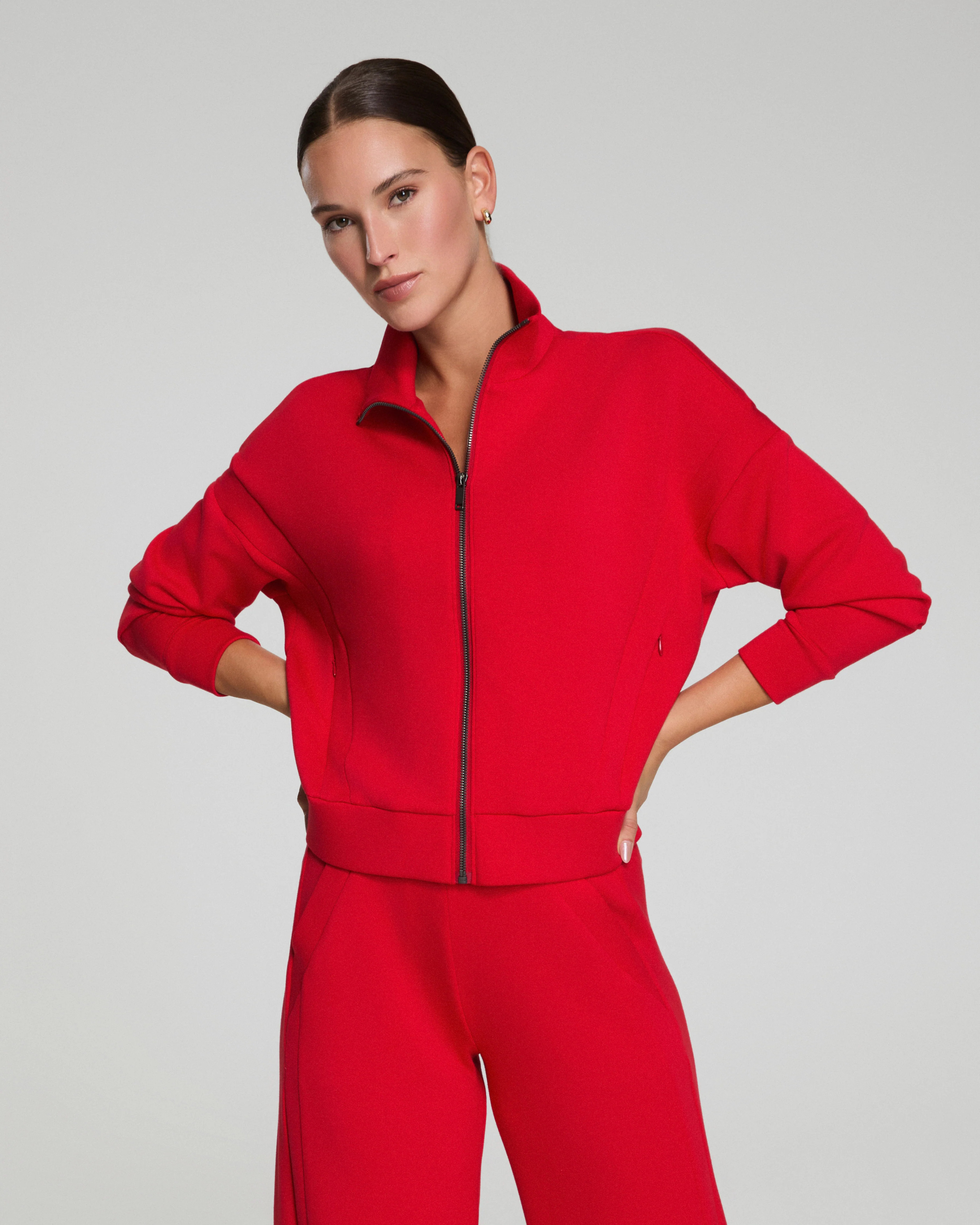 Spanx Women's SPANX AirEssentials Track Jacket in Red | Spanx