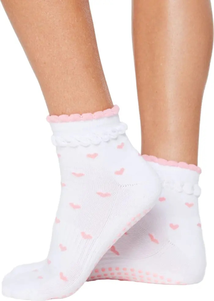 Ruffle Hearts Ankle Grip Socks | Nordstrom