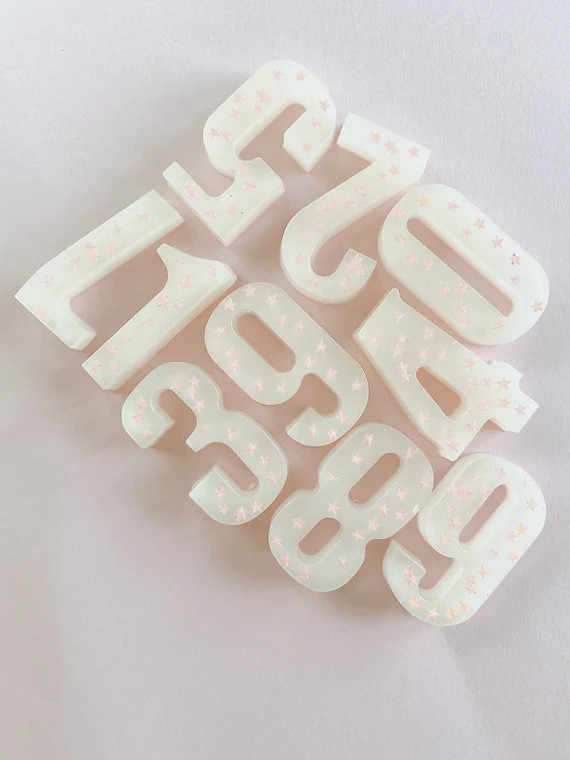 resin number set {star crush} | Etsy (US)