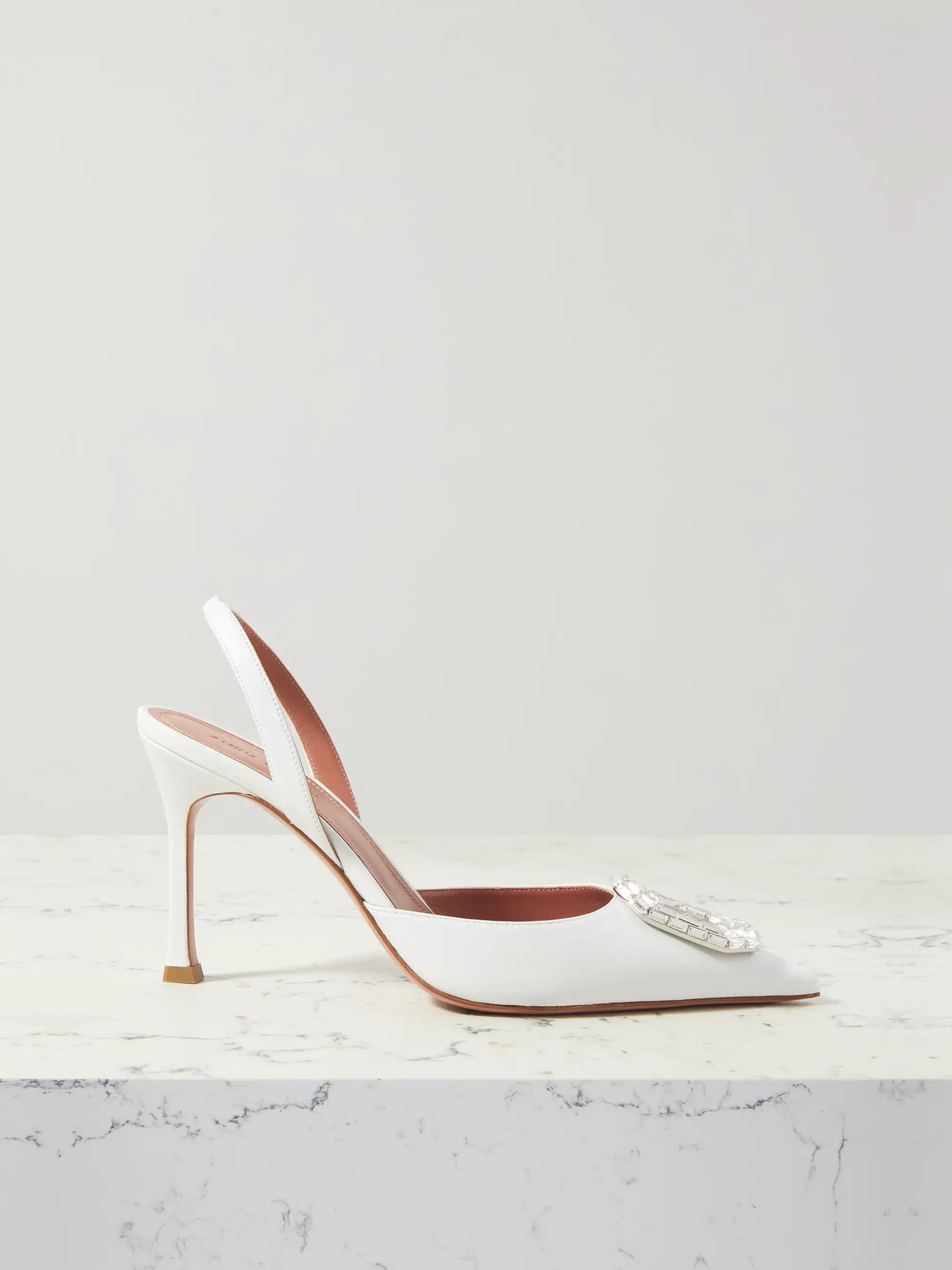Camelia crystal-embellished leather slingback pumps | NET-A-PORTER (US)