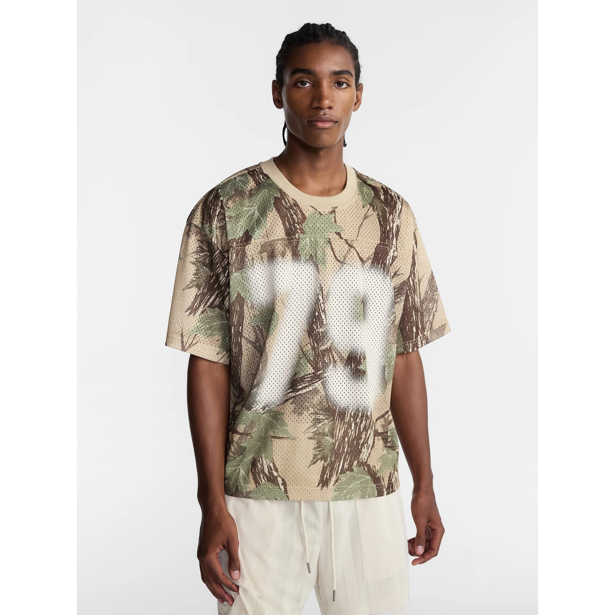 No Boundaries Graphic Boxy Fit Mesh Jersey Style Shirt, Men's XS-5XL | Walmart (US)
