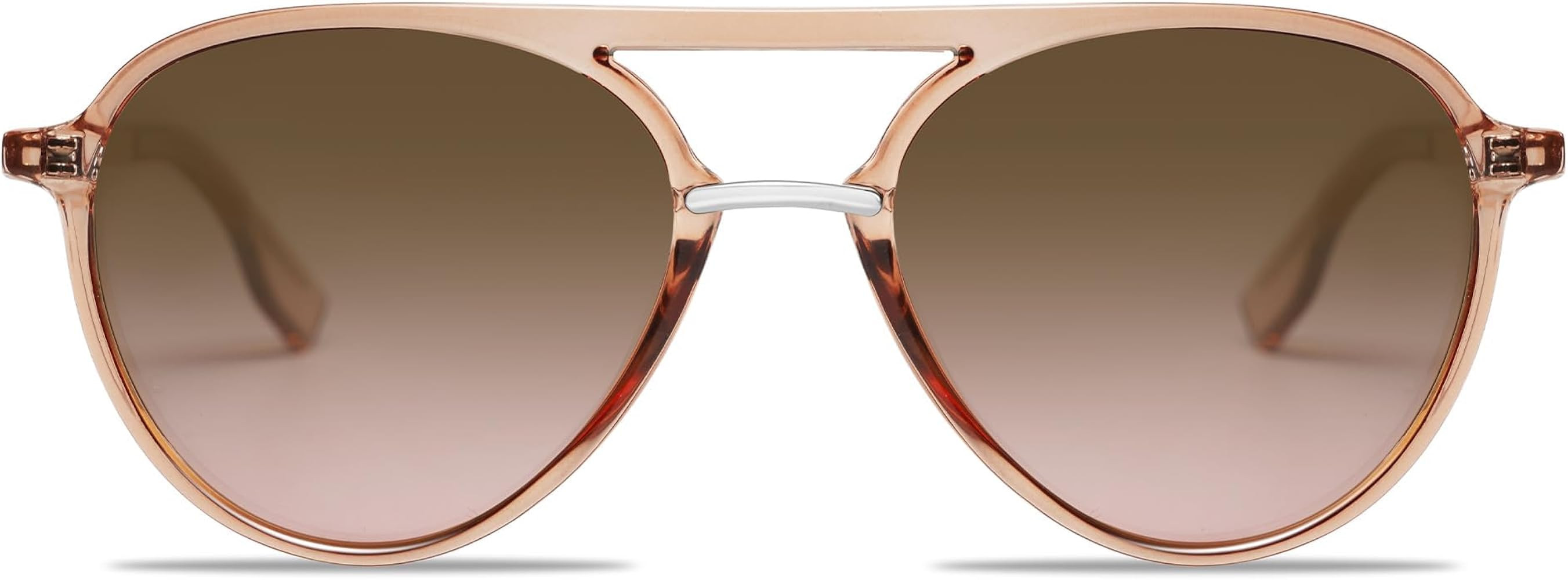 SOJOS Retro Aviator Polarized Sunglasses for Women Men Double Bridge Ladies Shades | Amazon (US)