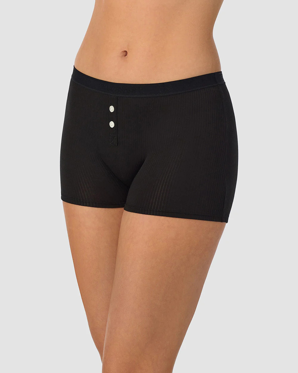 Cabana Cotton Rib Boxer - Black | On Gossamer