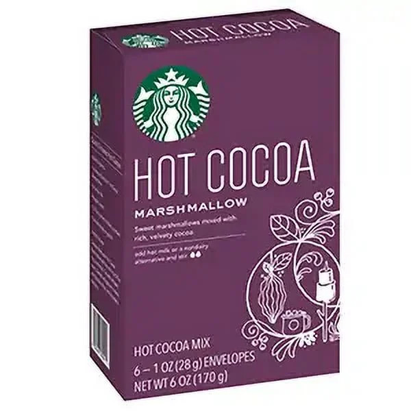 Starbucks Marshmallow Hot Cocoa, 6-Count Carton, 6 servings - Walmart.com | Walmart (US)