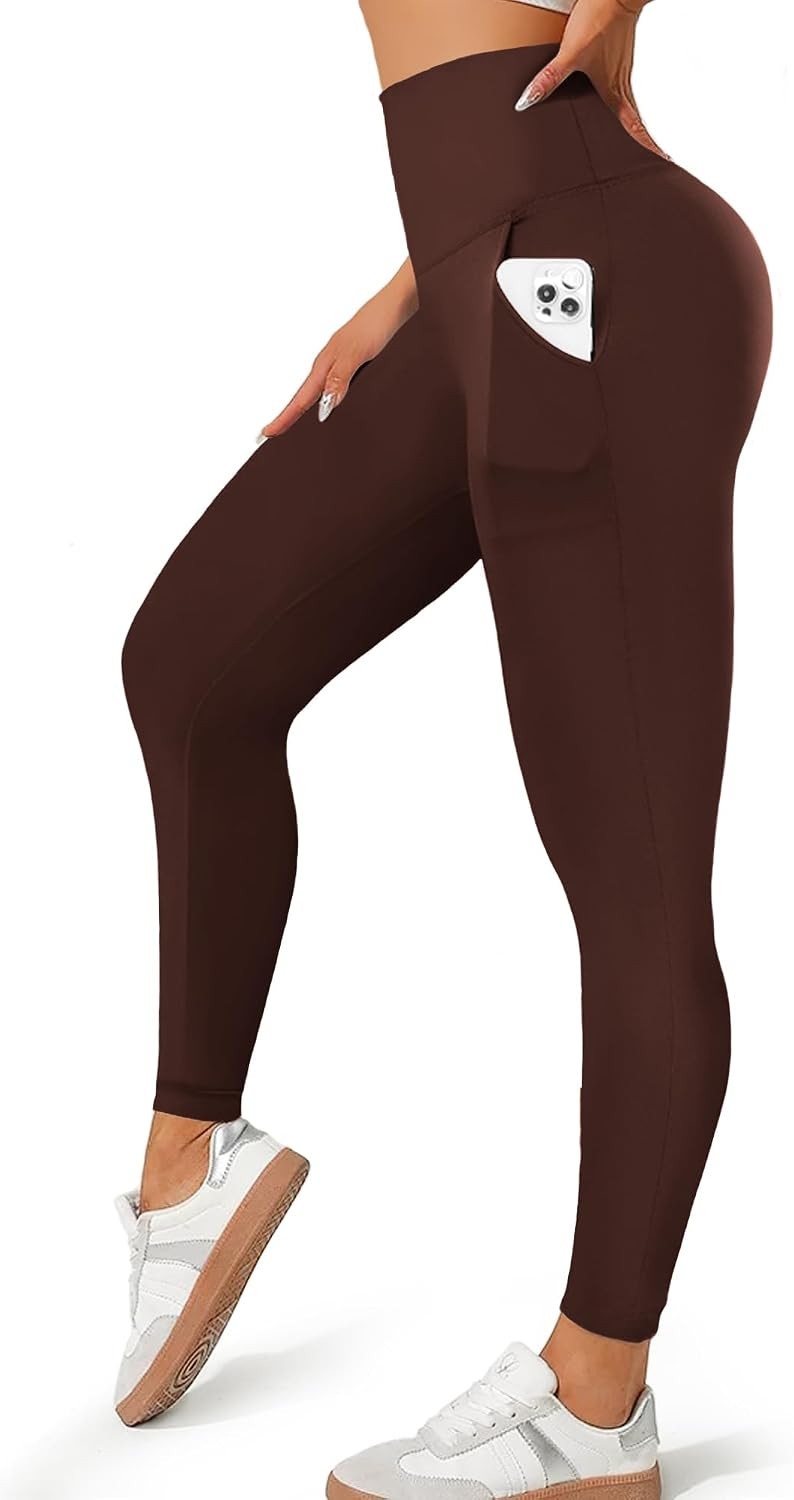 MOREFEEL Leggings with Pockets for Women, High Waisted Tummy Control Workout Hip Lift Yoga Pants Activewear | Amazon (US)
