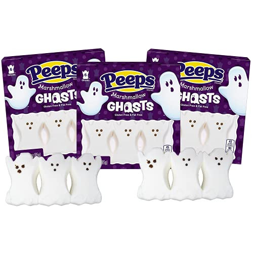 Ghost Peeps Marshmallow Halloween Assortment, Trick or Treating, Party Favors or Baking Decoration DIY, Pack of 3 | Amazon (US)
