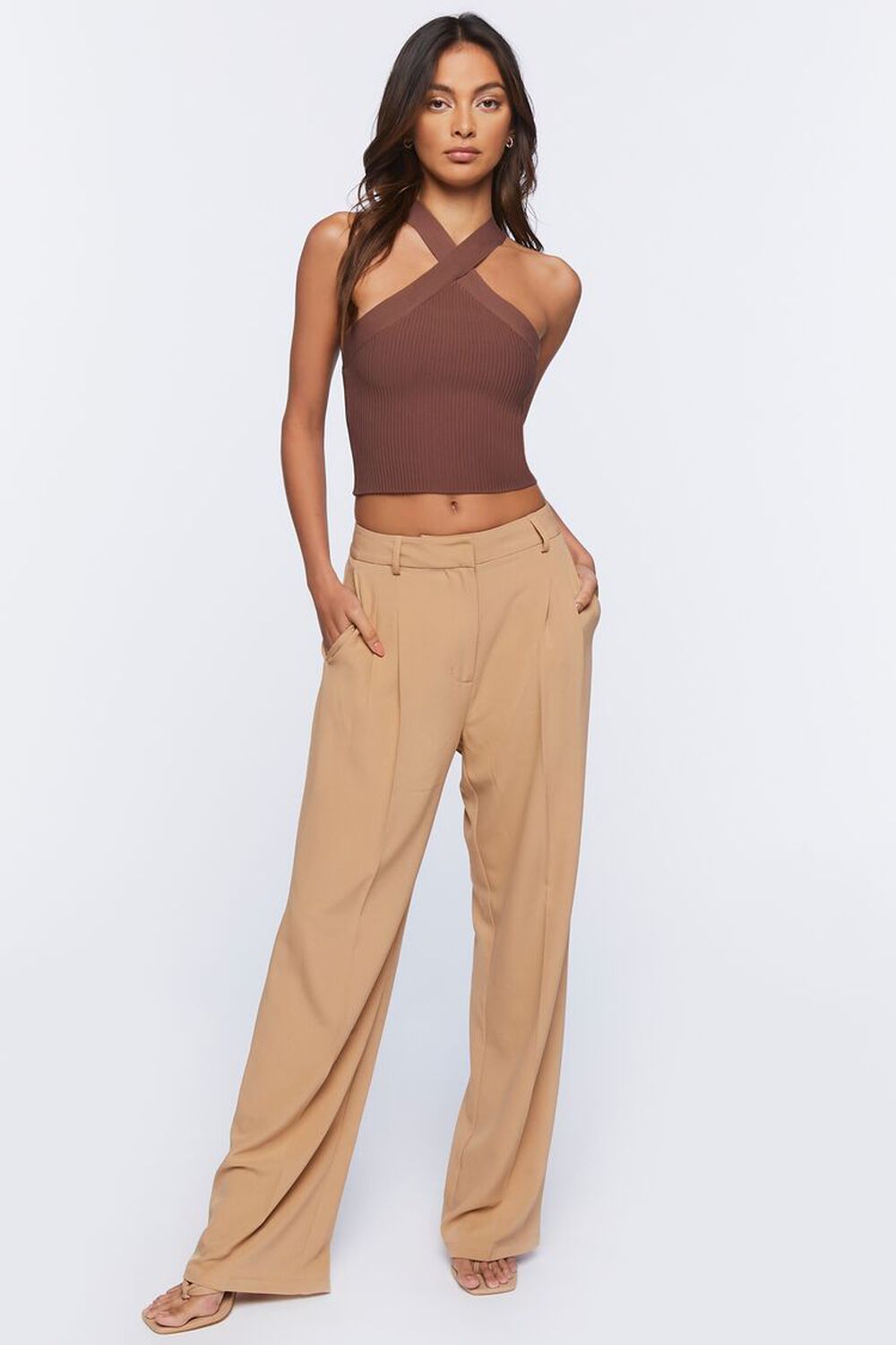 Relaxed High-Rise Crepe Pants | Forever 21 | Forever 21 (US)