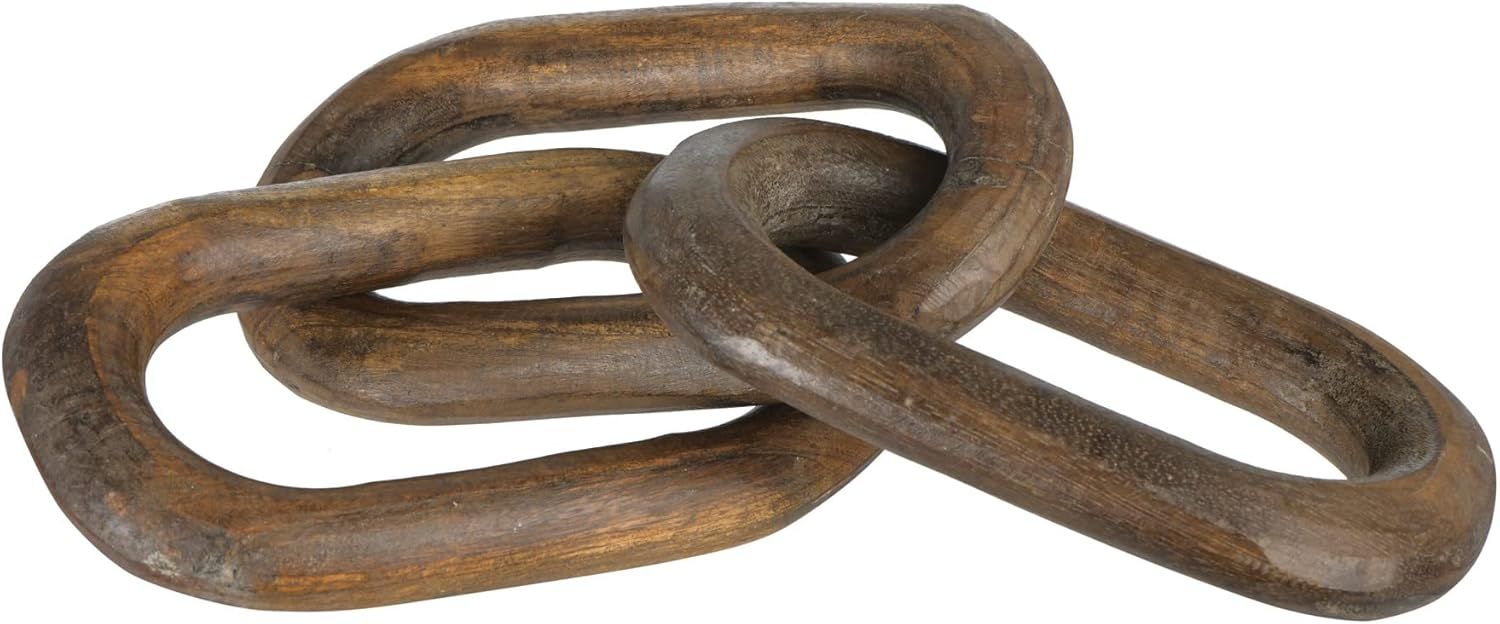 Creative Co-Op Reclaimed Wood 3 Links Chain, Natural | Amazon (US)