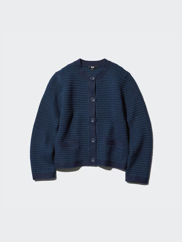 Knit Short Jacket (Stripe) | UNIQLO (UK)