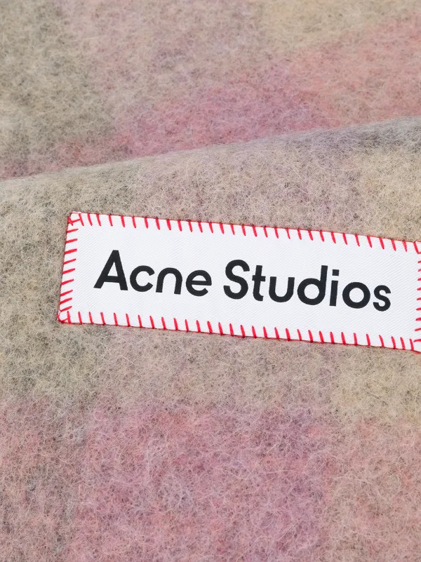 Acne Studios Checked mohair-blend Scarf | Neutrals | FARFETCH KR | Farfetch Global
