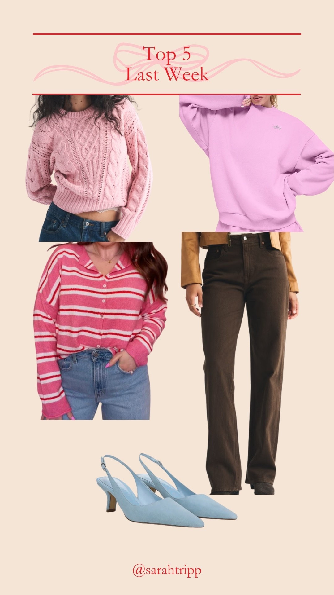 top 5 items from last week! 

#LTKValentine #LTKMidsize #LTKSeasonal