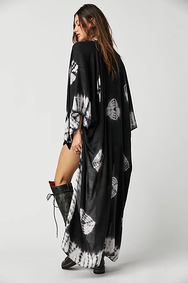 Spellbound Tie Dye Kimono by Free People, Black, One Size | Free People (Global - UK&FR Excluded)