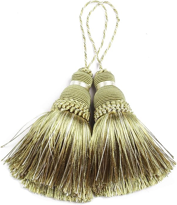 BEL AVENIR Mix Green Tassels Key Tassel with Loops Handmade Craft Charms DIY Accessories Elegant ... | Amazon (US)