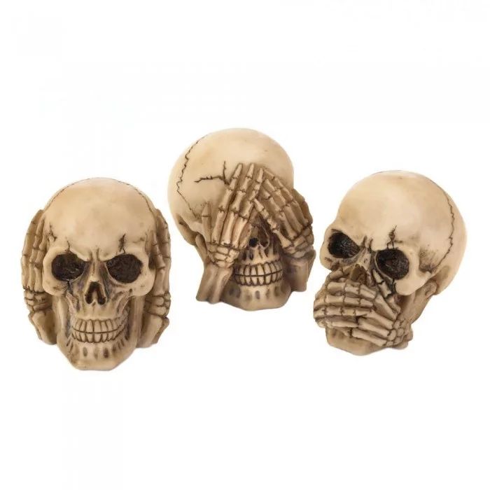 See, Hear, Speak No Evil Skull Set - Walmart.com | Walmart (US)