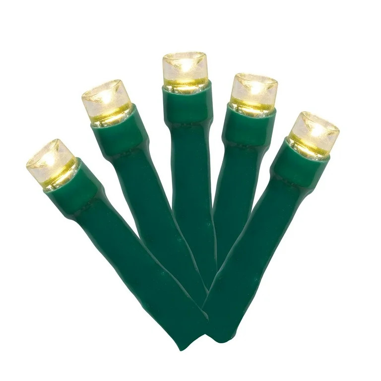 Indoor/Outdoor 50-Count Battery-Operated LED 8-Function Micro Christmas String Lights, Warm White... | Walmart (US)