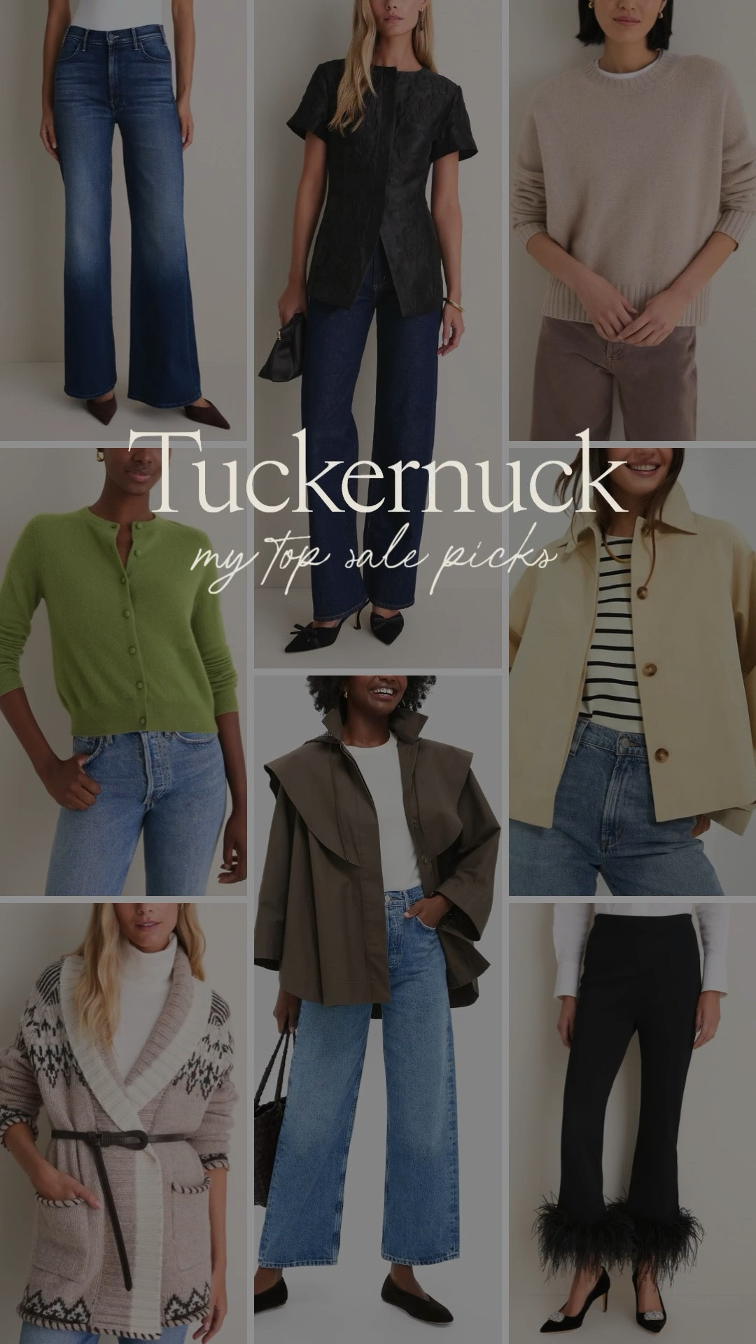 Use code FAMILY to save on Tuckernuck! 15% OFF orders over $250 and 20% off orders over $500! 

fall outfits, autumn outfits, fall fashion, jeans, designed denim, denim sale, cashmere, fall jackets, fall coats, Tuckernuck sale