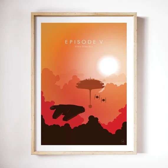 Star Wars Poster Empire Strikes Back Minimalist Print Wall | Etsy | Etsy (US)
