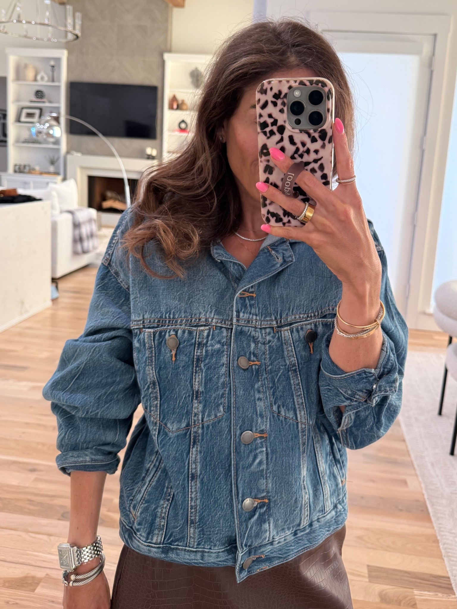 Grab this oversized denim jacket petite friendly! Wearing xxs 

#LTKPetite