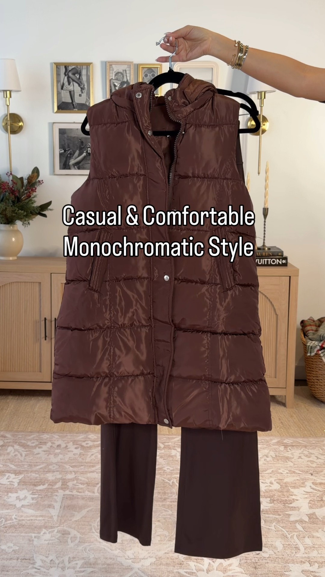 Love an easy and comfortable monochromic set! 
Puffer vest- medium chocolate 
Leggings- small tall  hot fudge brown 
Turtleneck - small chocolate 

#LTKTall #LTKOver40 #LTKU