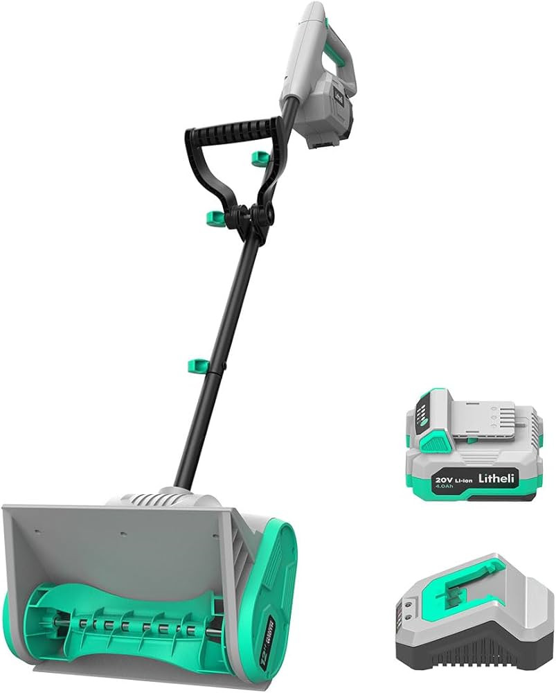 Litheli Cordless Snow Shovel, 20V 12-Inch Battery Powered Snow Thrower, Battery Snow Blower with ... | Amazon (US)