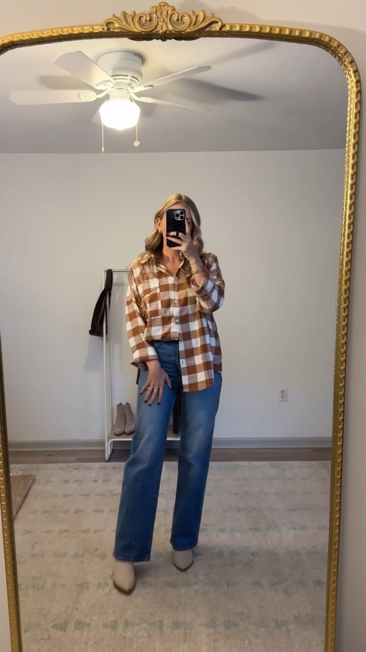 Fall outfit inspo! 

Fall Outfit 
Flannel 
Suede 
Date Night Outfit 
Moreewithmo 

#LTKSeasonal #LTKFindsUnder100 #LTKOver40