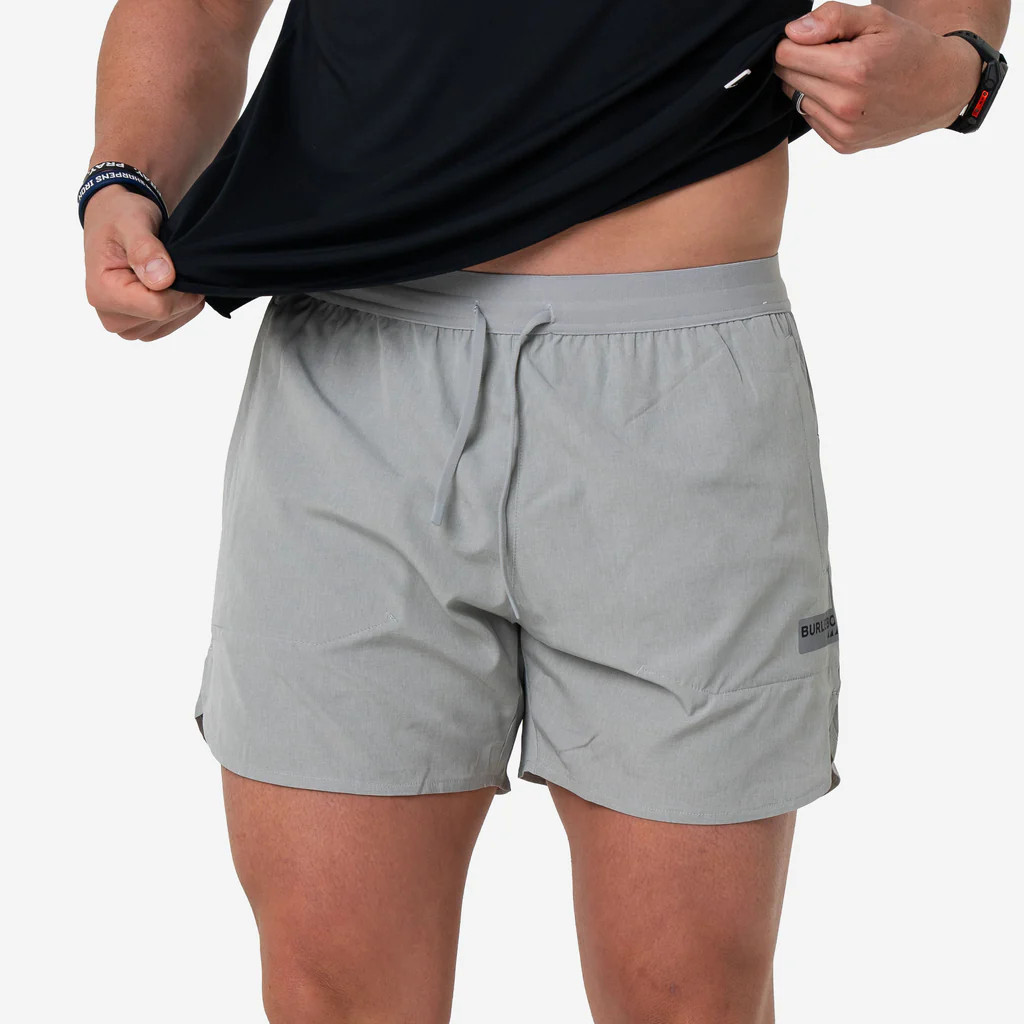 Training Short - Heather Light Grey | BURLEBO