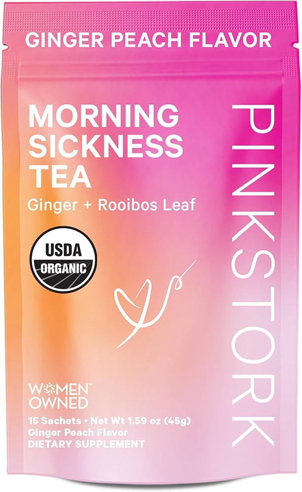 Pink Stork Organic Morning Sickness Pregnancy Tea - Hot or Iced Tea - Prenatal Heartburn, Indiges... | Amazon (US)