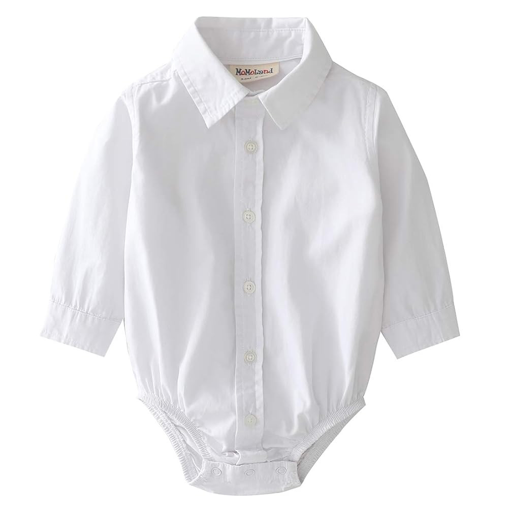 MOMOLAND Infant Baby Boys Woven Button Up Bodysuit Shirt | Amazon (US)