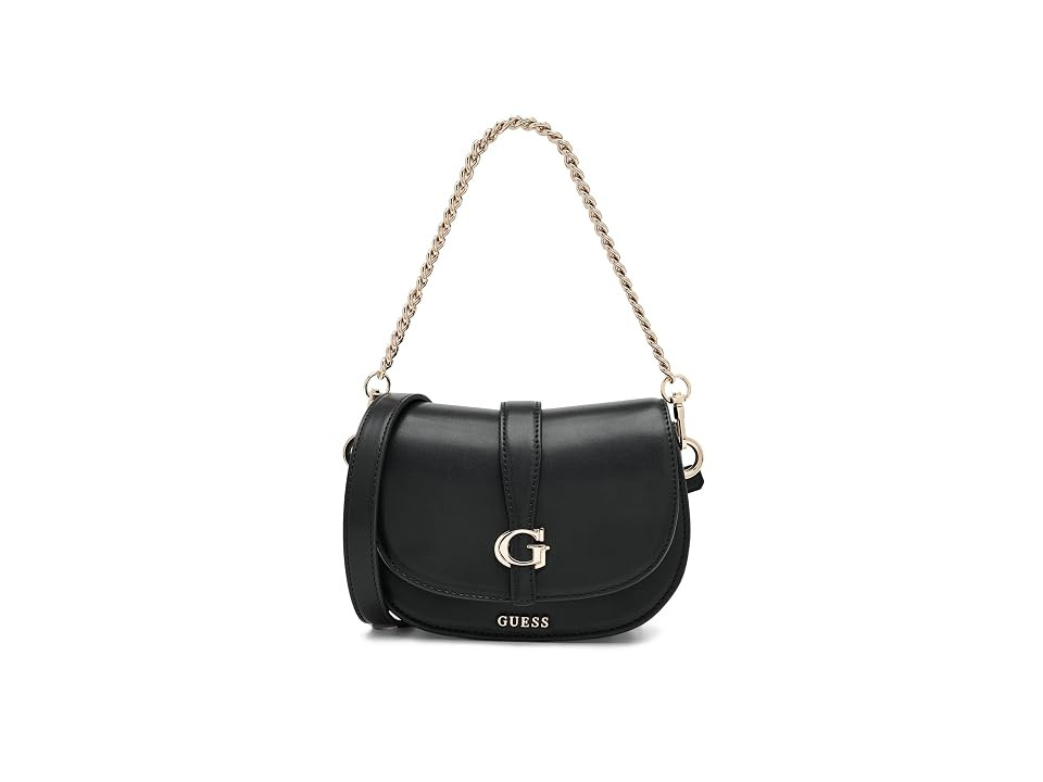GUESS Carrie Mini Flap Crossbody Cross Body Handbags Black: One Size | Zappos.com