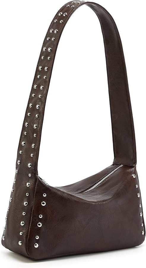 Studded Handbag for Women - Extended Shoulder Strap Design Y2k Shoulder Bag 90s 2000s Vegan Small... | Amazon (US)