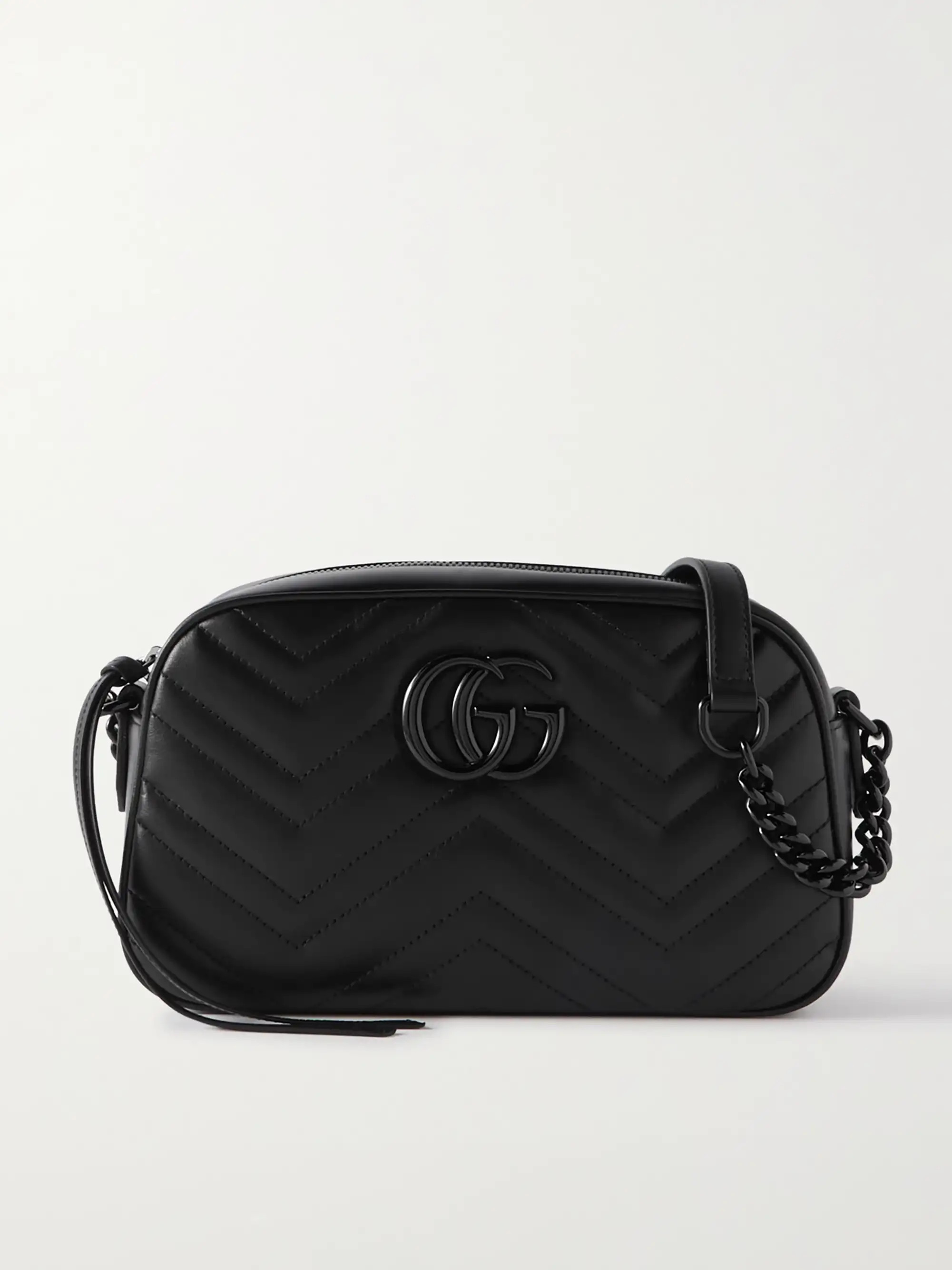 Black GG Marmont Camera 2.0 mini quilted leather shoulder bag | GUCCI | NET-A-PORTER | NET-A-PORTER (US)