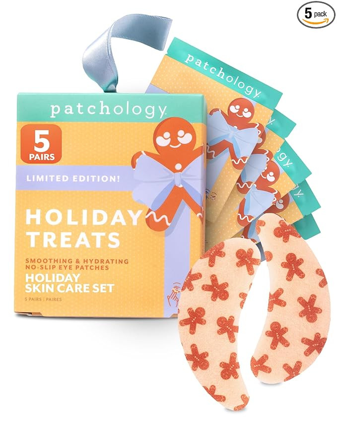 Patchology Holiday Treats Gingerbread Under Eye Patches Gift Set - Cute Stocking Stuffers with Gi... | Amazon (US)