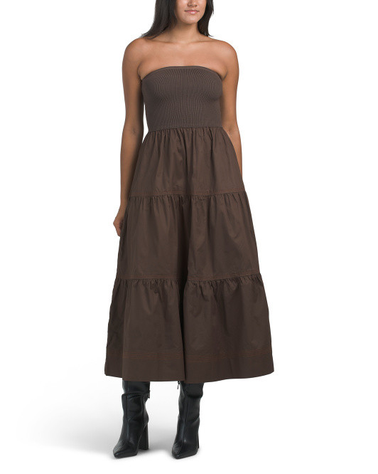 Tube Mixed Media Midi Dress | TJ Maxx