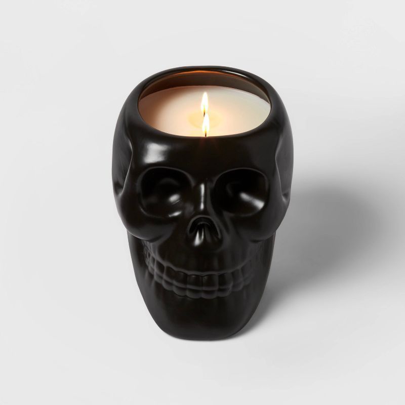 38oz XL Black Ghost Train Ceramic Skull Figural Candle - Hyde & EEK! Boutique™ | Target