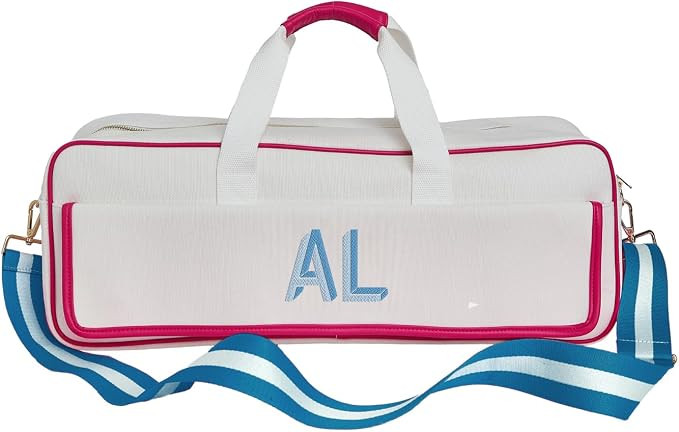 Mahjong Bag for Mahjong Set, Racks & Mat, Canvas Mahjong Carrying Case with Zipper Pockets & Cros... | Amazon (US)