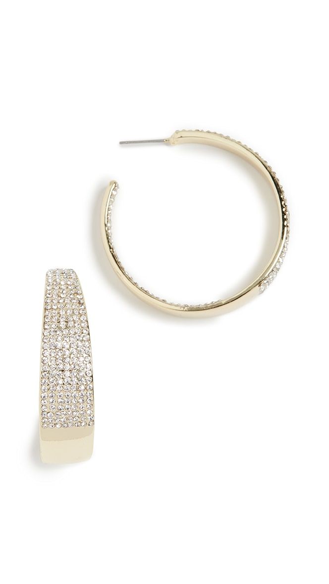 Gold Crystal Hoop Earrings | Shopbop