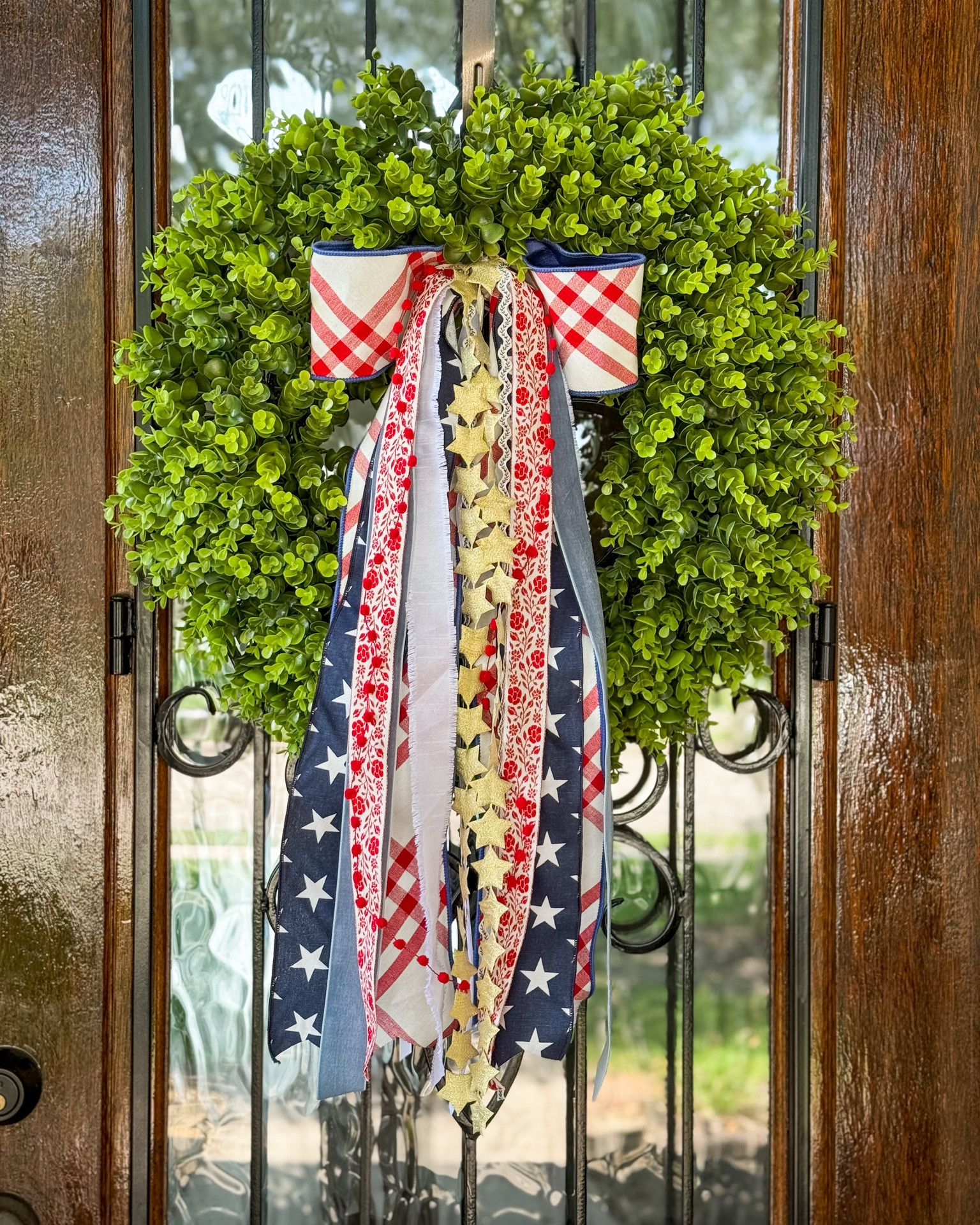 Americana wreath bow for Memorial Day, summer, 4th of July. American hour decor, Americana decor

#LTKSeasonal #LTKHome