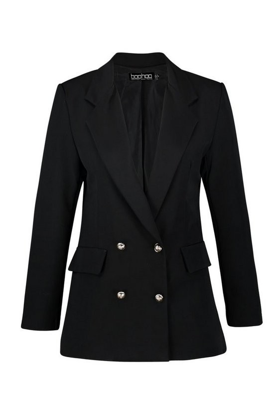 Plus Double Breasted Military Blazer | Boohoo.com (US & CA)