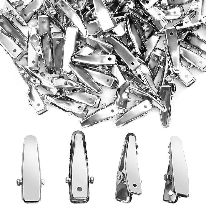 80PCS Sliver Metal Small Alligator Hair Clips, Alligator Clips for Crafts Crocodile Clips for Hai... | Amazon (US)