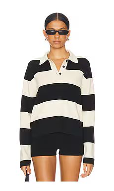 Lovers and Friends Parvati Stripe Sweater in Black & Beige from Revolve.com | Revolve Clothing (Global)