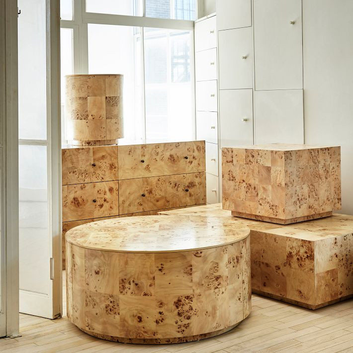 Volume Coffee Table (50") - Burl | West Elm (US)