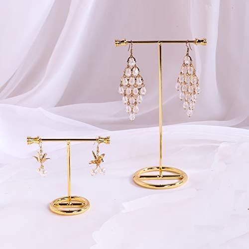 GemeShou BanST Gold Metal 2pcs T Bar Earring Display Stand Jewelry Holders for jewley Online Stor... | Amazon (US)