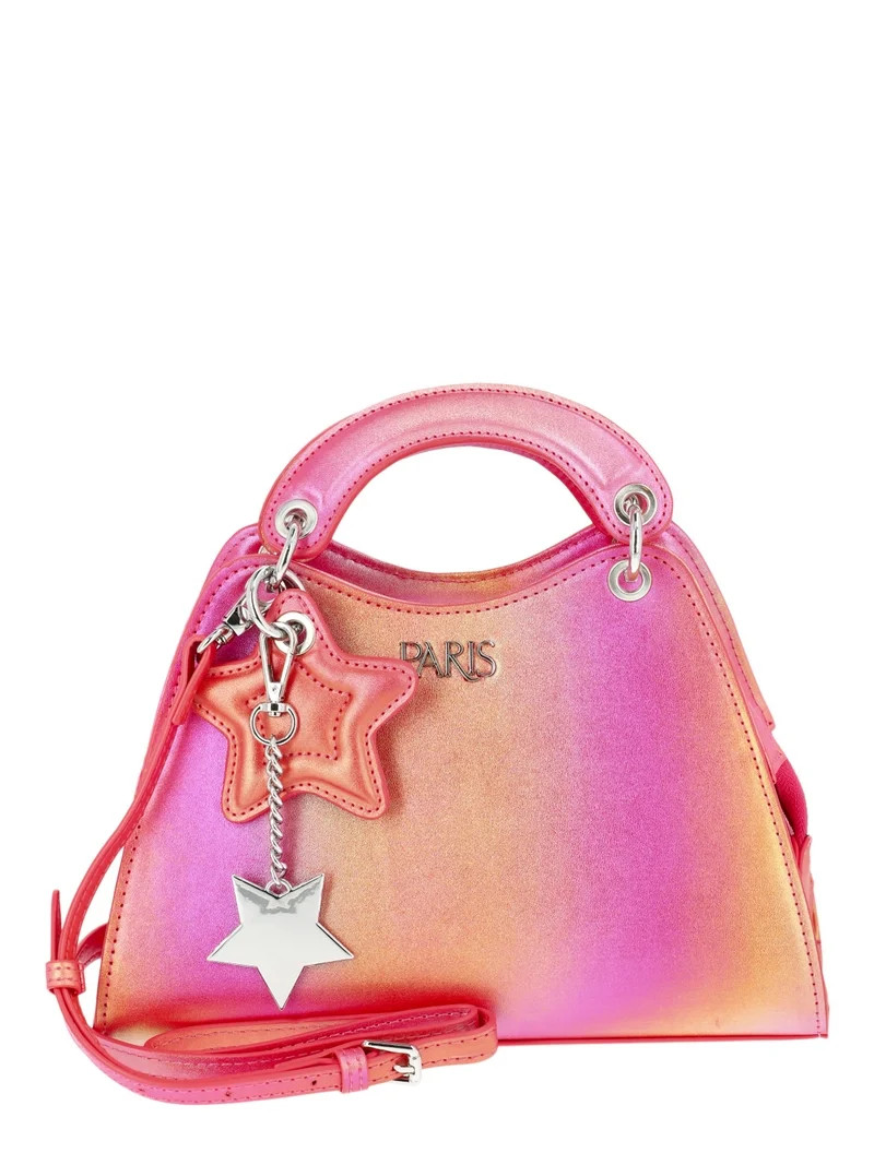 Paris Hilton Women’s Once Upon a Star Top Handle Bag, Pink/Orange - Walmart.com | Walmart (US)
